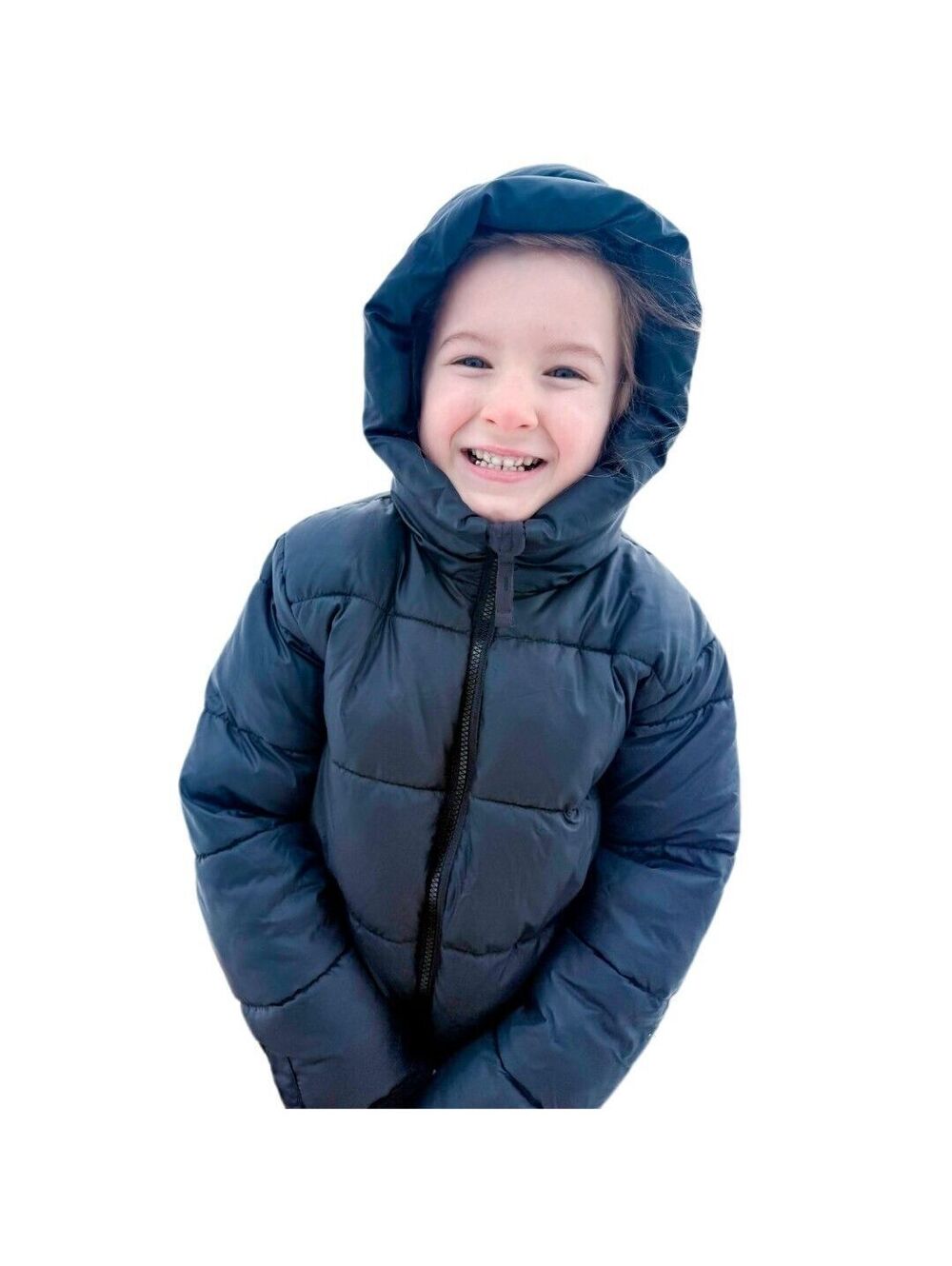 all in motion Kids' Navy Water & Wind Resistant Puffer Jacket Size S (6/7)